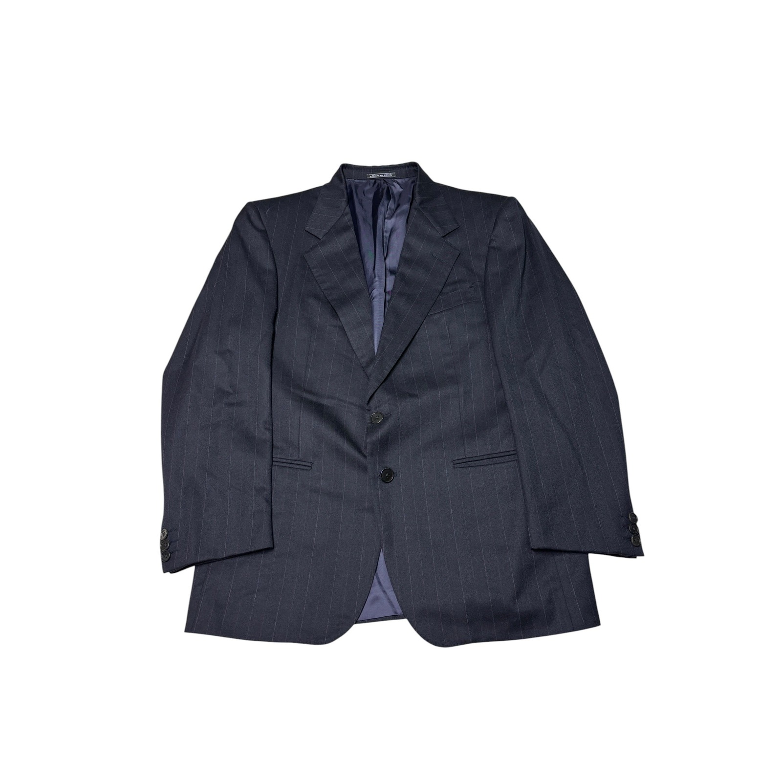 Ermenegildo Zegna Navy Pinstripe Wool Cashmere Blazer Men 48r Eu 38r Us Italy